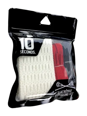 10 Seconds ® Proline Lacrosse Stringing Kit | Red & Black