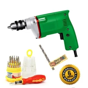 10mm powerful Drill Machine With 31 pcs Toolkit and 1 masonry Bit Home toolkit