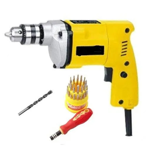 10mm powerful Drill Machine With 31 pcs Toolkit and 1 masonry Bit Home toolkit