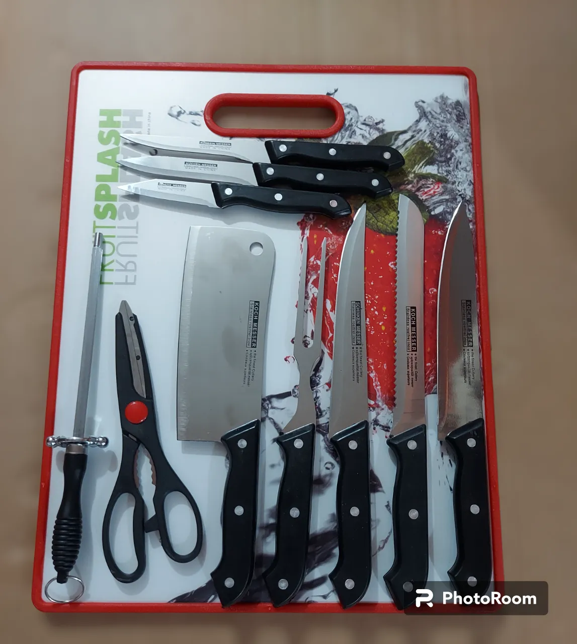 11 in 1 Koch Messer Knives Set with Scissor & Cutting Boar