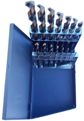 1/16" - 1/2" x32nds 15 Piece Black & Gold Drill Bit Set