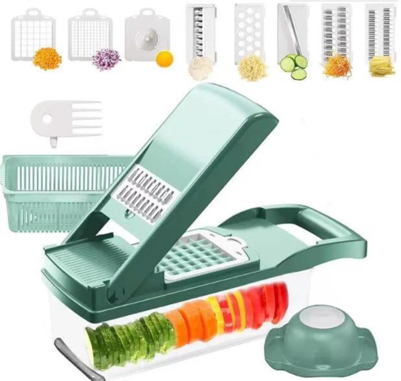 12 in 1 Manual Vegetable Chopper Kitchen Gadgets Food Chopper