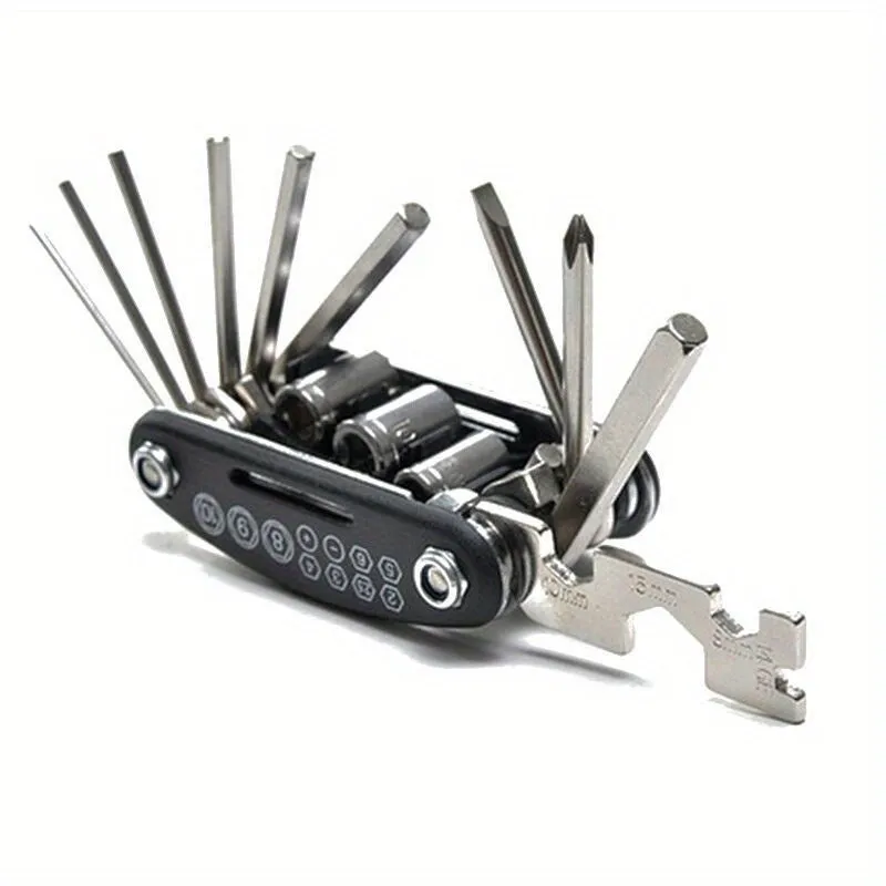 16in1 Bike Repair Tool Set Multipurpose Maintenance Kit