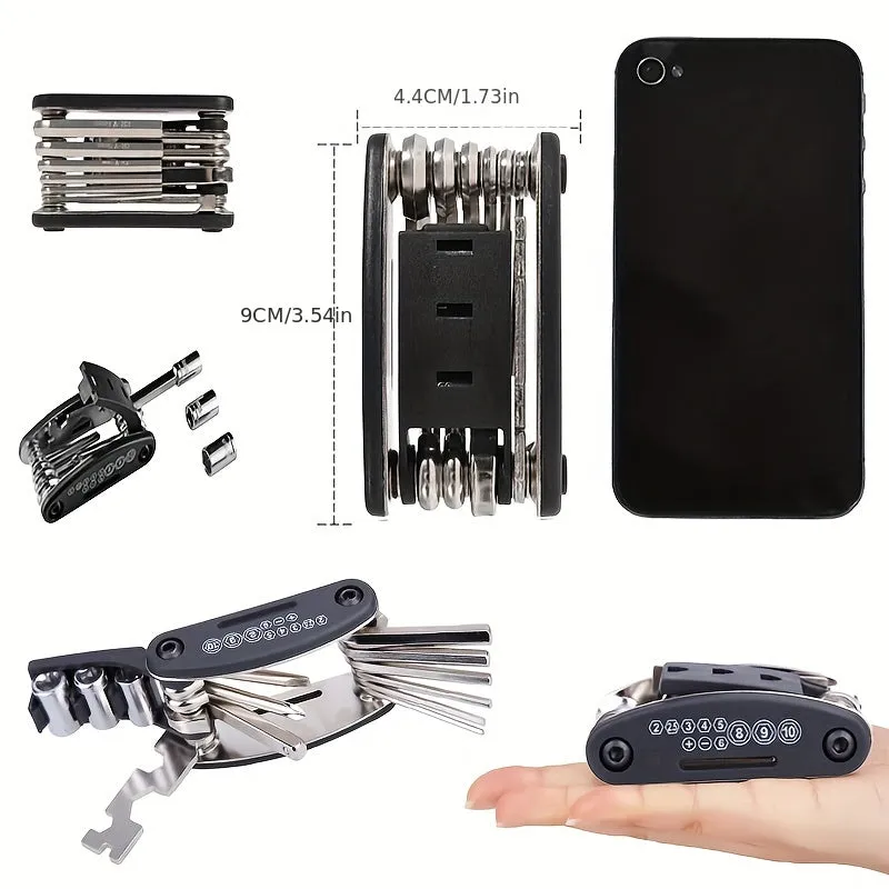 16in1 Bike Repair Tool Set Multipurpose Maintenance Kit