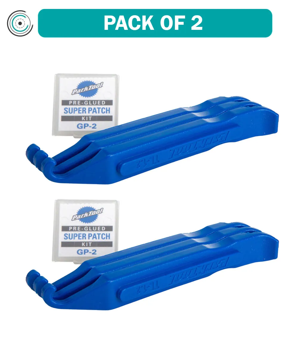 2 Pack Park Tool Tire & Tube Repair Kit Nylon Tire Levels, Self-adhesive Patches