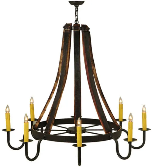 2nd Avenue Barrel Stave 1-0456151255-47.48W Chandelier Light - Timeless Bronze