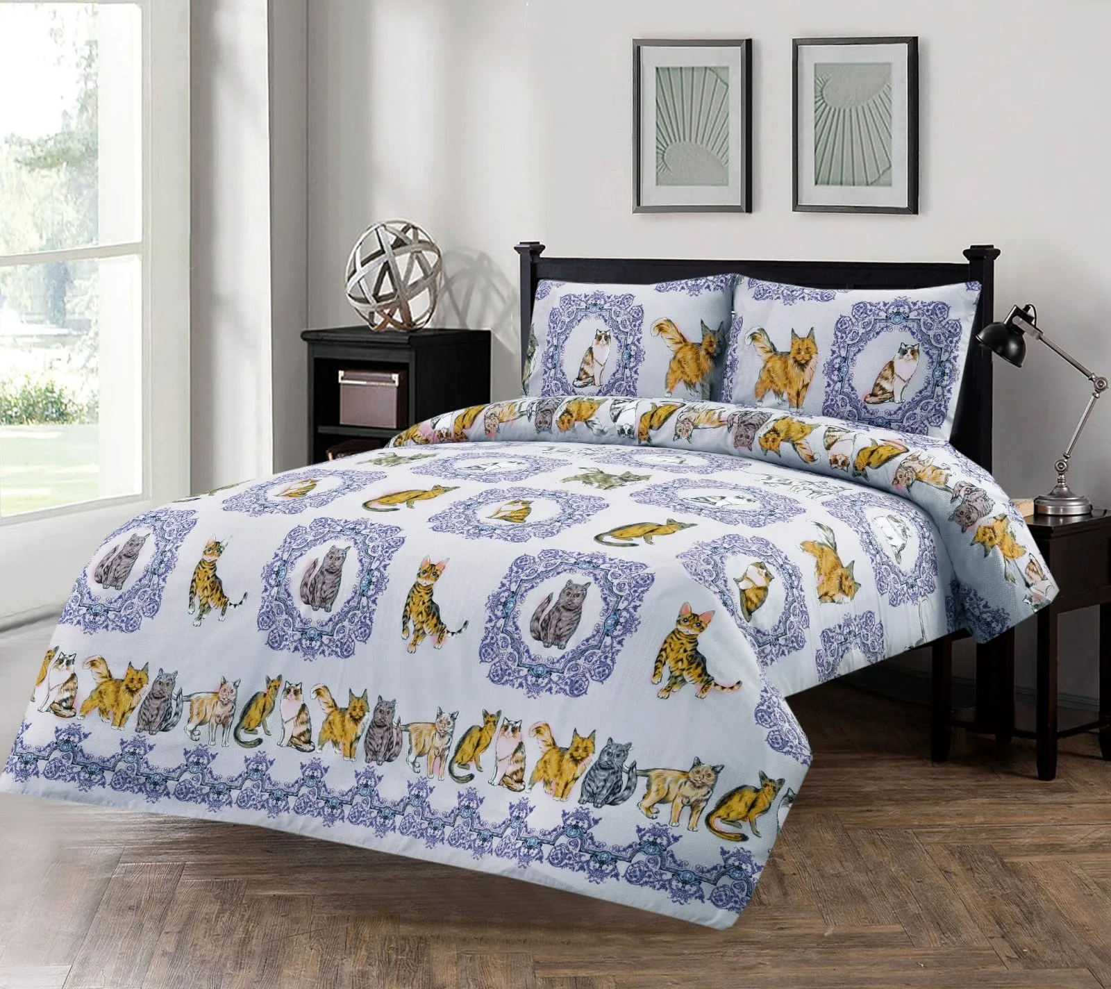 3 PCs Double Bed Sheet -AP0054(5134)