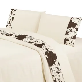 350 Thread Count Cowhide Print Sheet Set