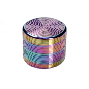 4 Part  Metal Grinder - Rainbow Ripple - 60mm