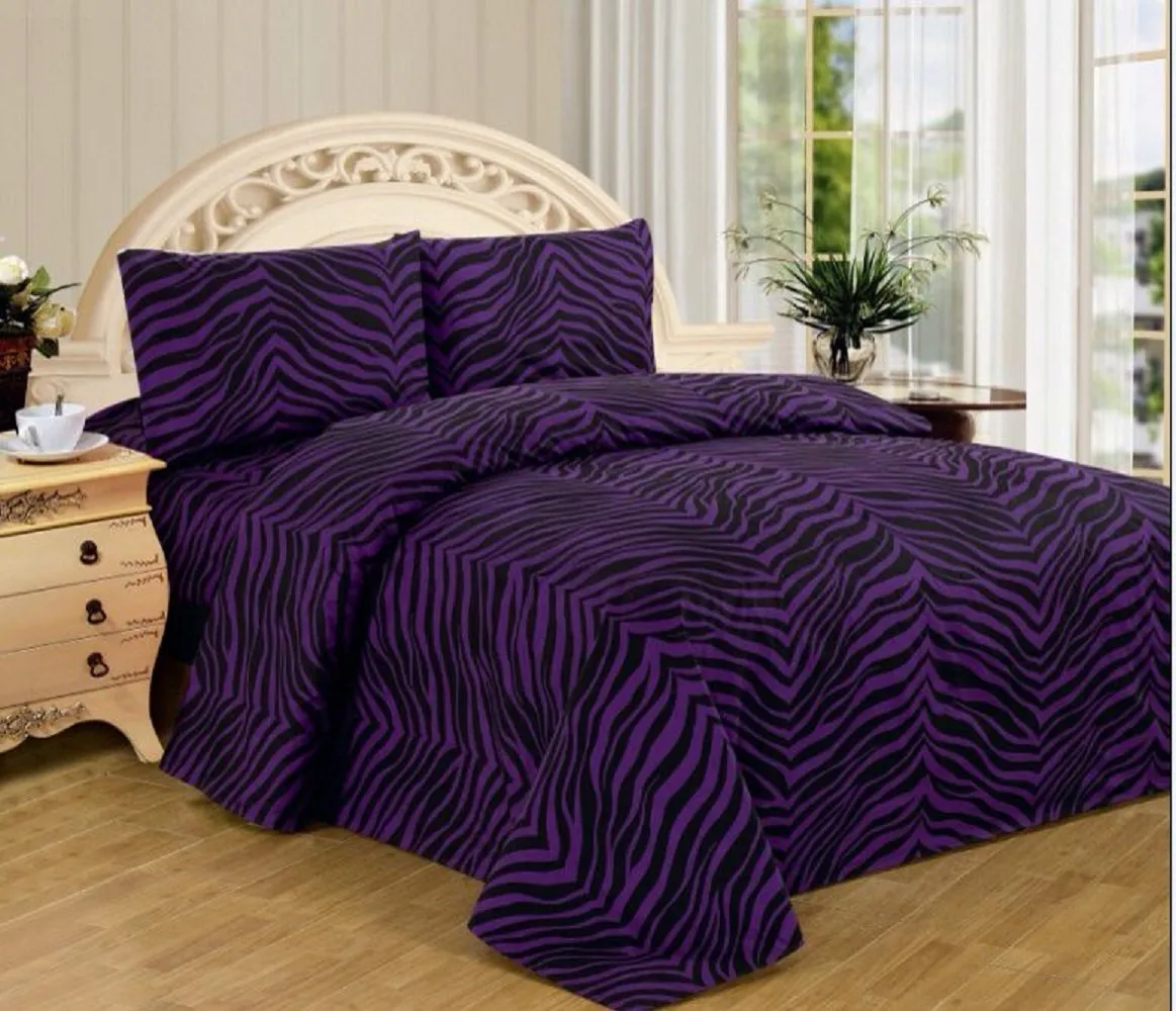 4 Piece Zebra Super Soft Executive Collection 1500 Series Bed Sheet Set