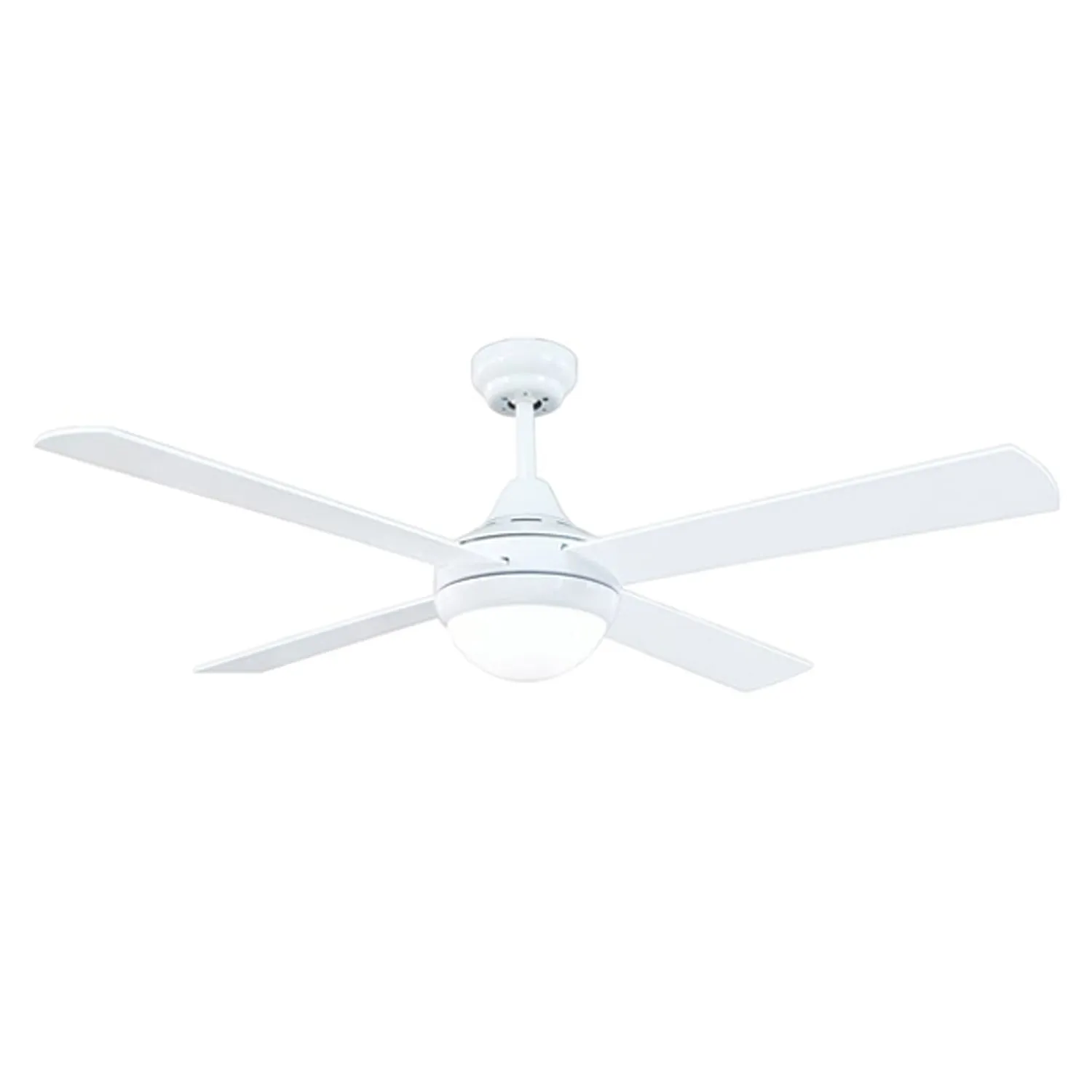 52" Tempo Plus AC Ceiling Fan White, Black, Chrome with Light 22279/XX Brilliant Lighting