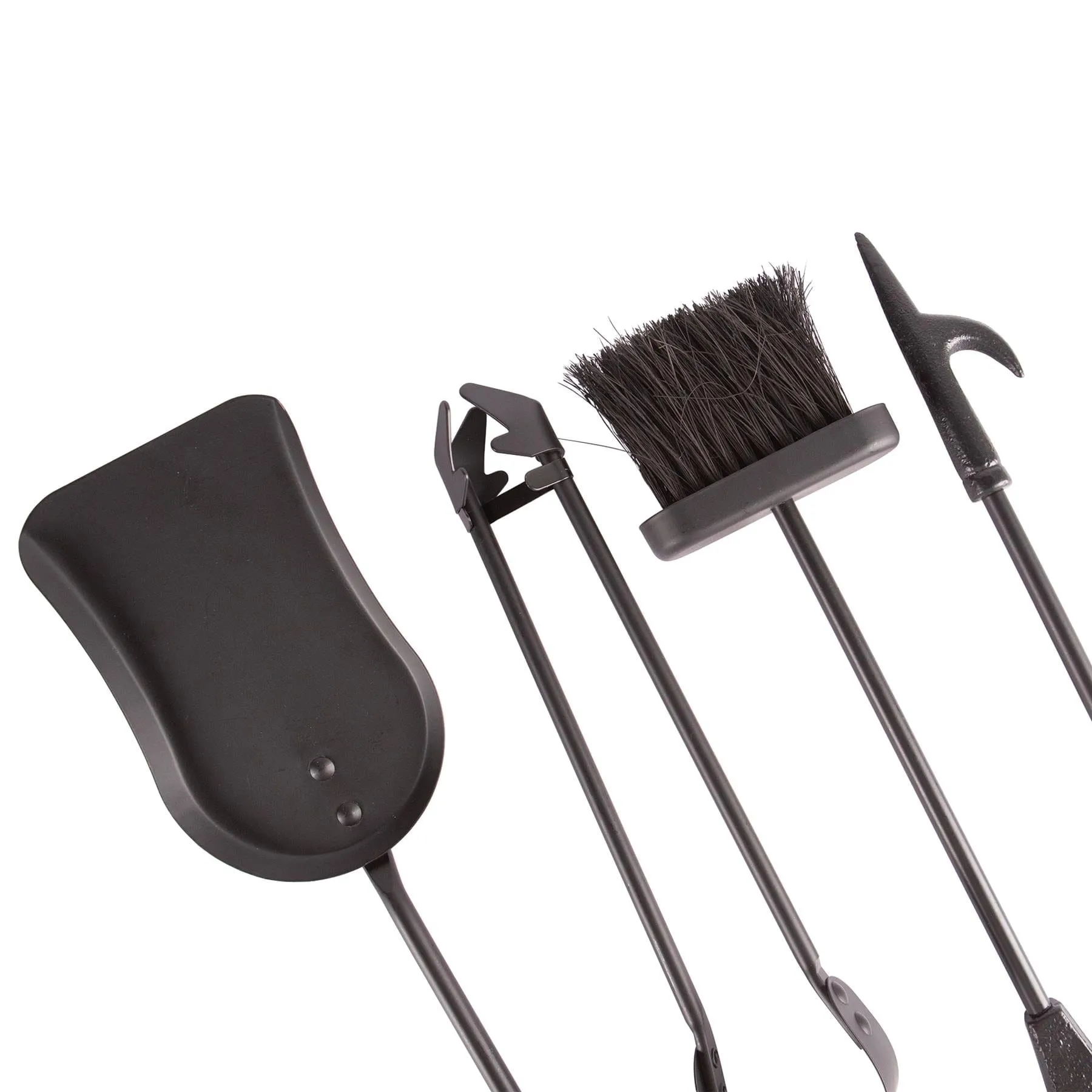 5pc Black 'Slindon' Fireside Companion Set - By Hammer & Tongs