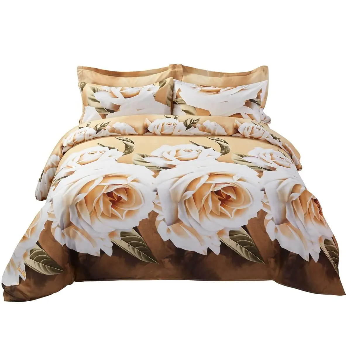 6 Piece Duvet Cover Set, Floral Bedding King& Queen size