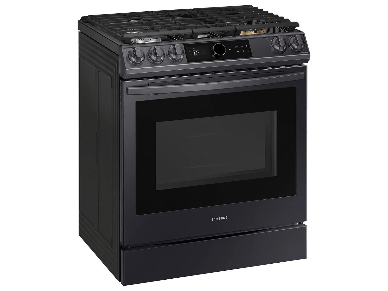 6.0 cu ft. Smart Slide-in Gas Range with Smart Dial & Air Fry in Black Stainless Steel - (NX60T8711SG)