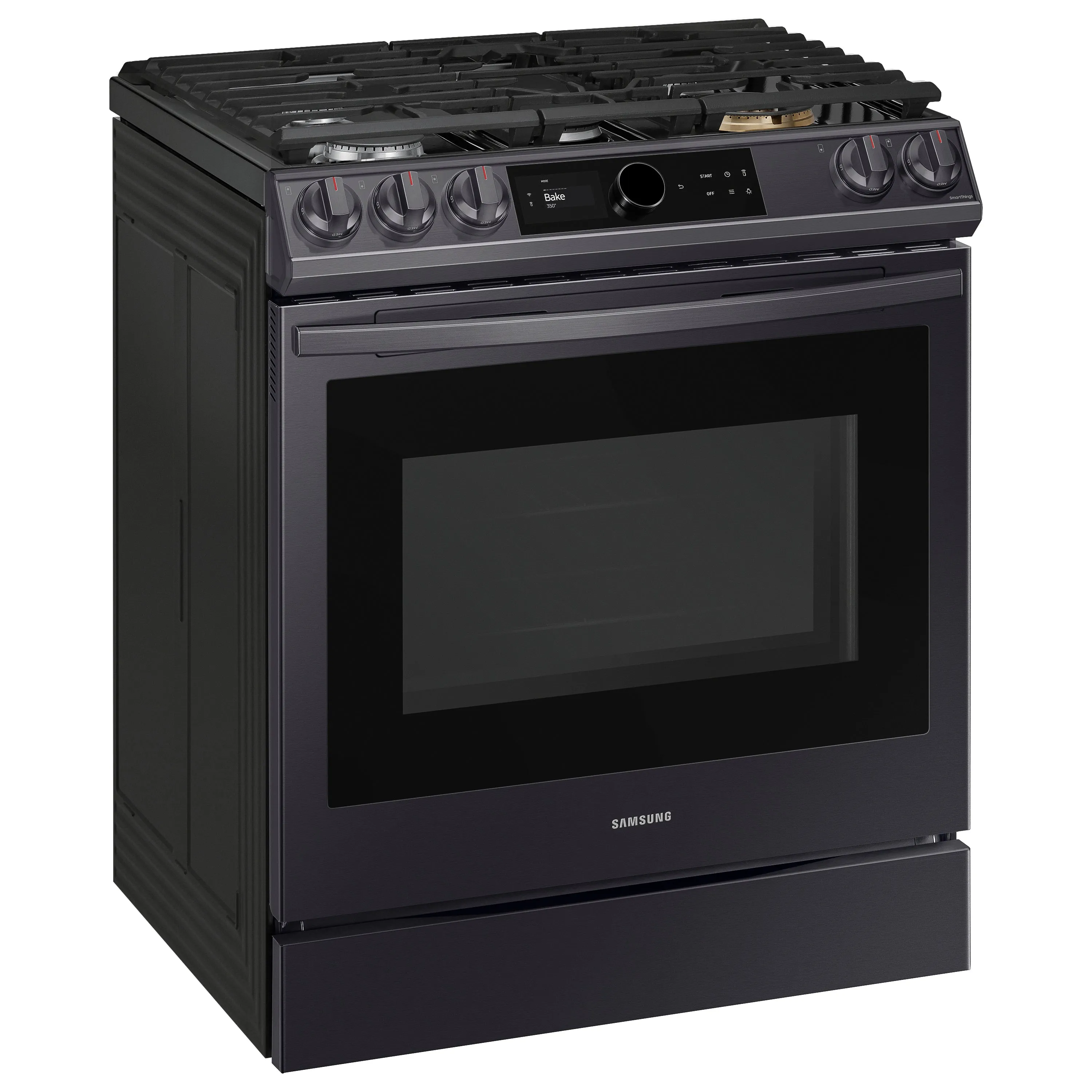 6.0 cu ft. Smart Slide-in Gas Range with Smart Dial & Air Fry in Black Stainless Steel - (NX60T8711SG)