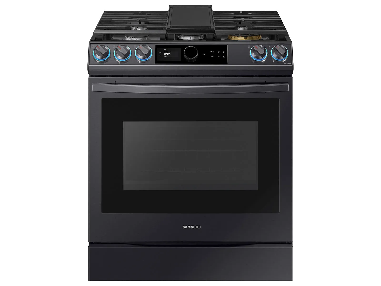 6.0 cu ft. Smart Slide-in Gas Range with Smart Dial & Air Fry in Black Stainless Steel - (NX60T8711SG)