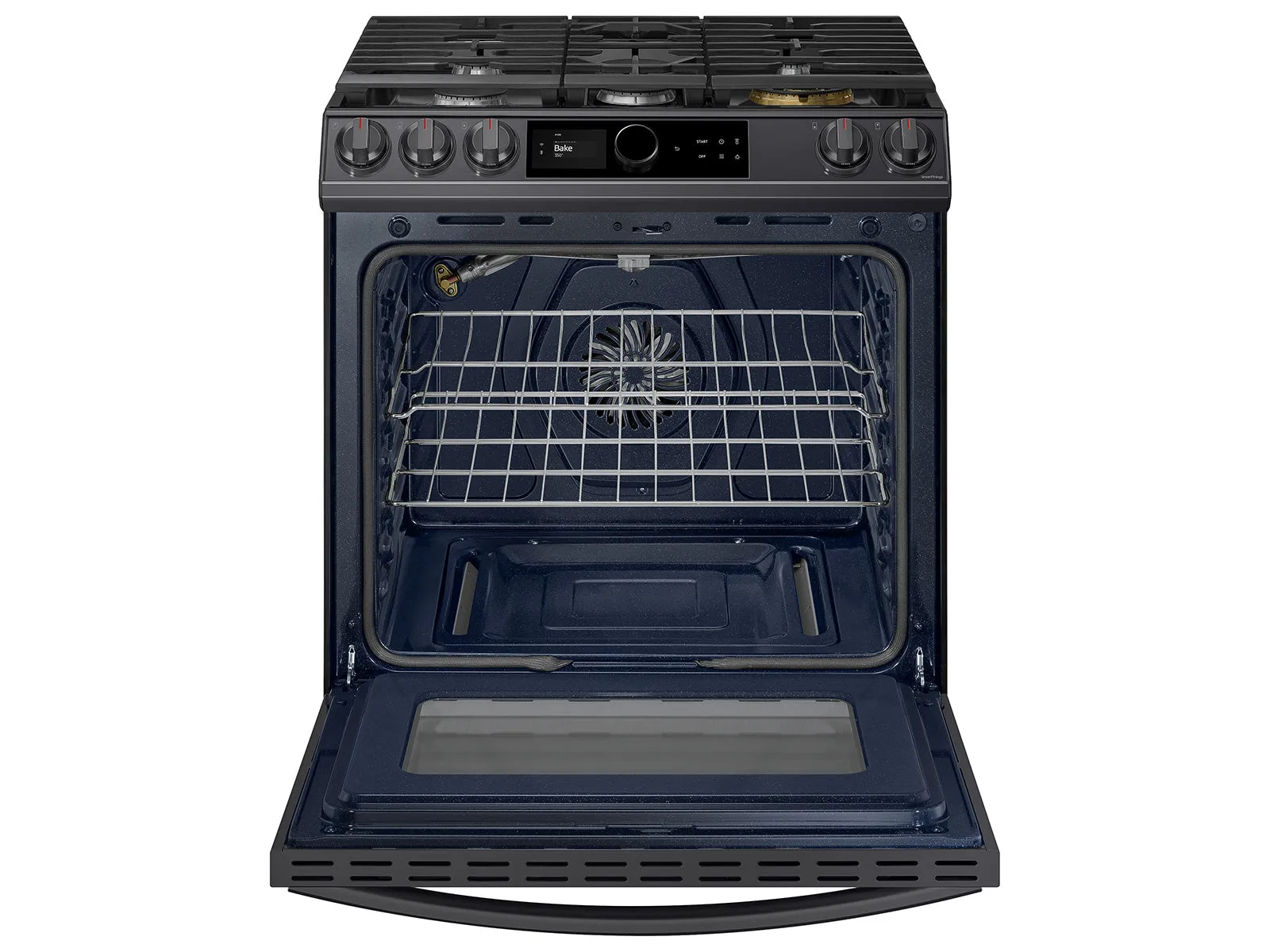 6.0 cu ft. Smart Slide-in Gas Range with Smart Dial & Air Fry in Black Stainless Steel - (NX60T8711SG)