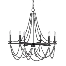 60W X 6 Ventura Metal Beaded Chandelier