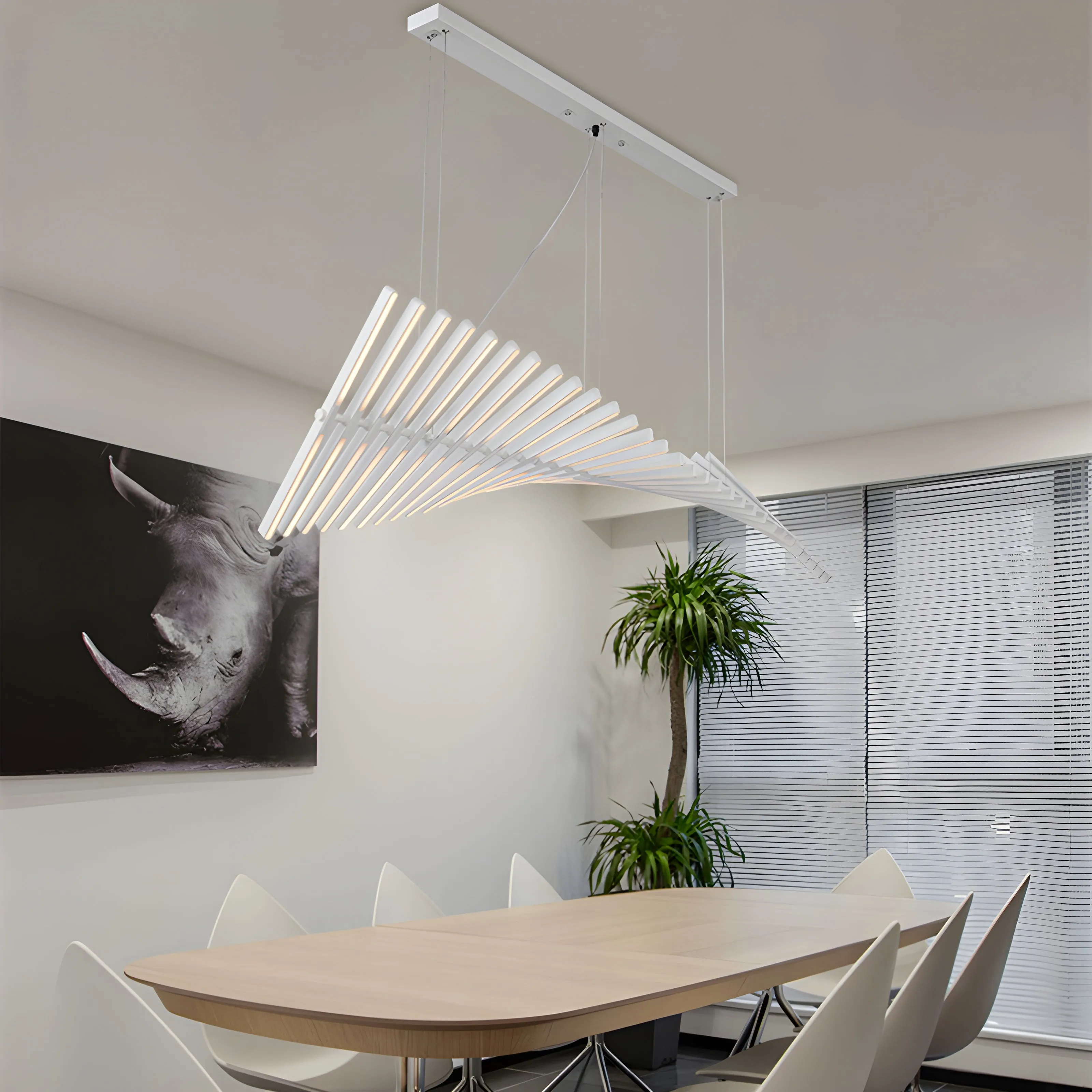 Acquaformosa | Black/White Art Minimalistic LED Pendant Chandelier