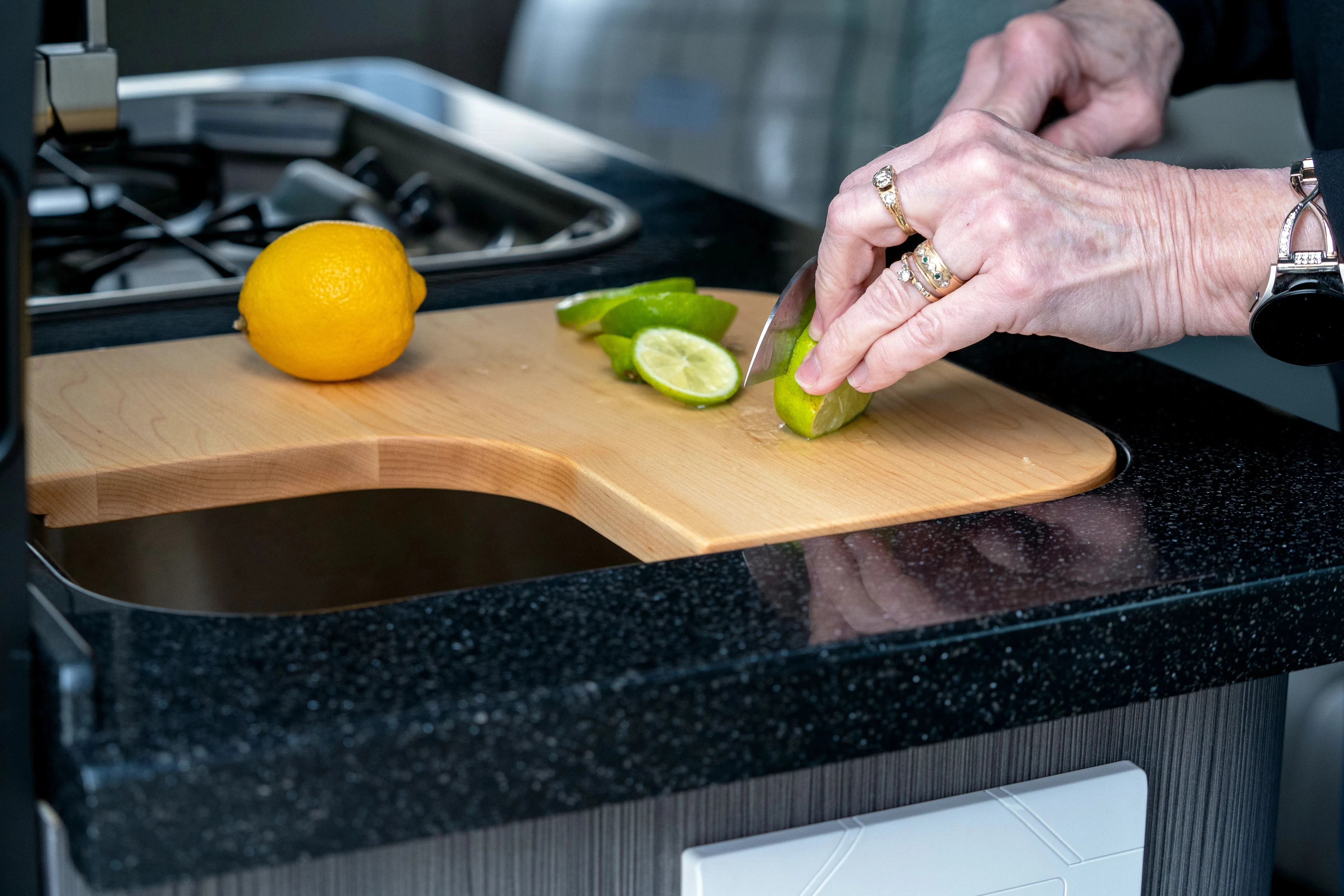 Airstream Custom Sink Cutting Boards for Interstate 24GT