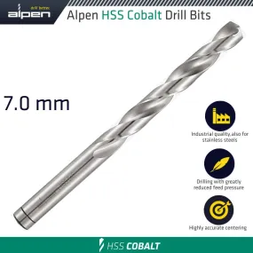 ALPEN HSS COBALT DRILL BIT 7.0MM ALP62307