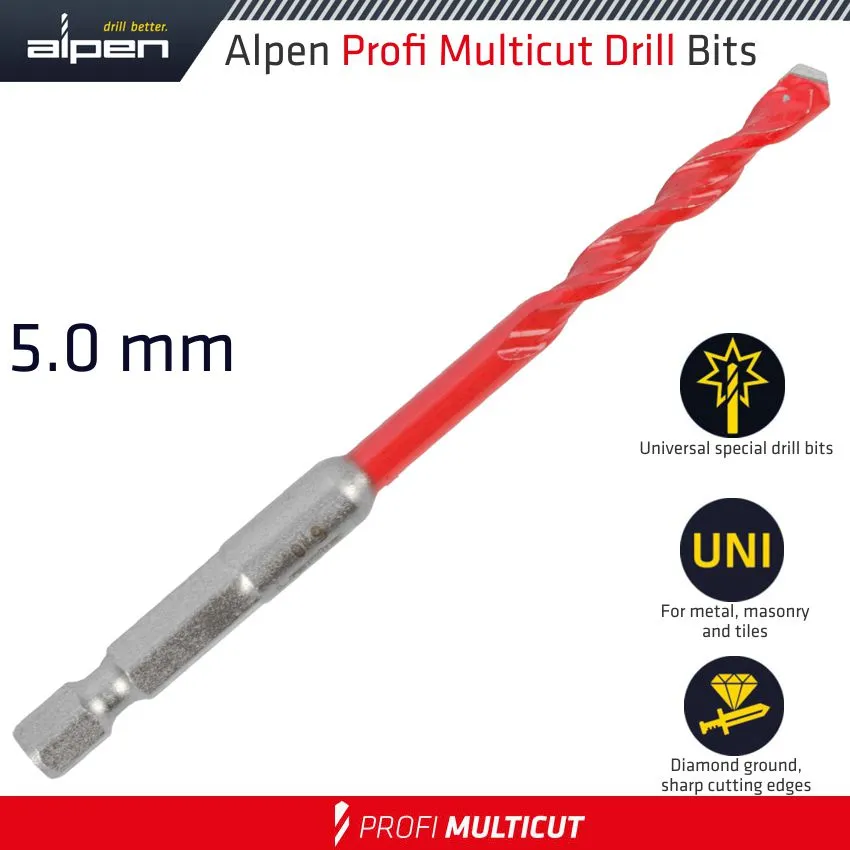 ALPEN PROFI MULTICUT DRILL BIT 5MM HEX SHANK ALP27205