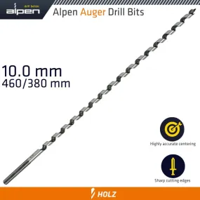 ALPEN WOOD AUGER DRILL BIT 10 X 450MM ALP22610