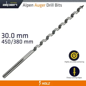 ALPEN WOOD AUGER DRILL BIT 30 X 450MM ALP22630