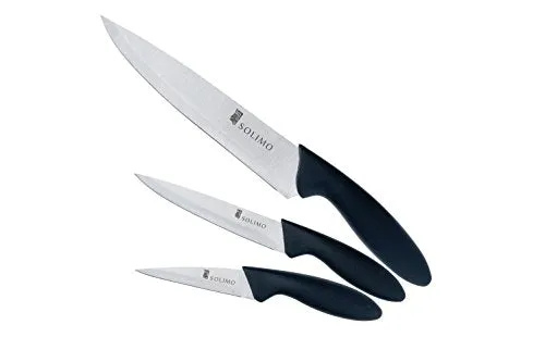 Amazon Brand - Solimo Classic Stainless Steel 3-Piece Knife Set