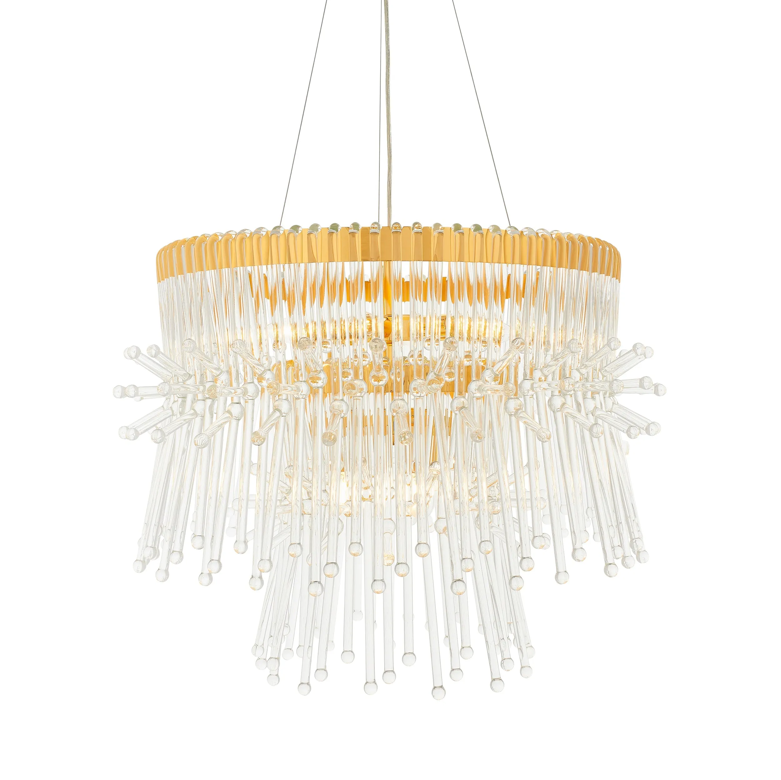 Amos Acer Chandelier Polished Gold