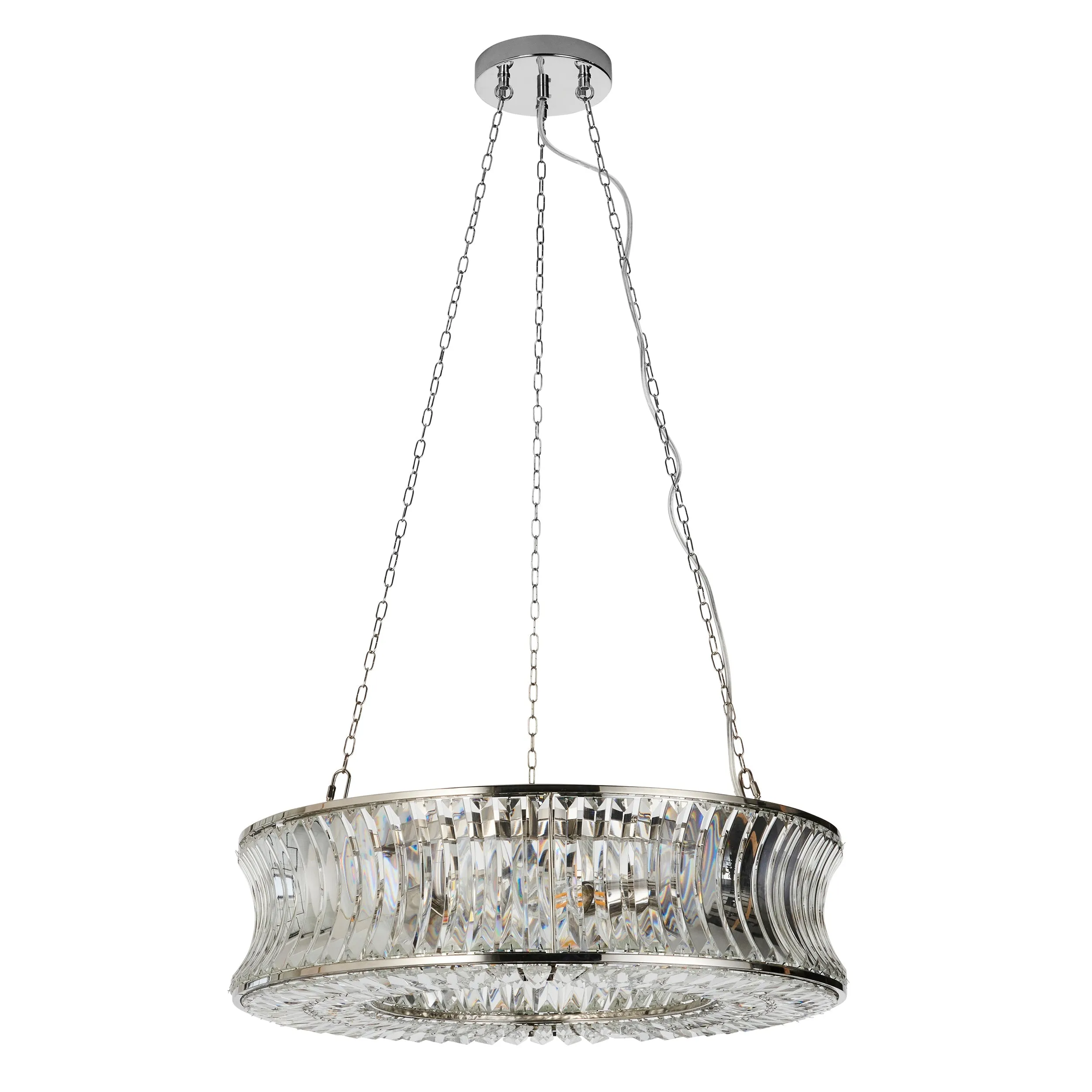 Amos Concave 6 Light Crystal Chandelier