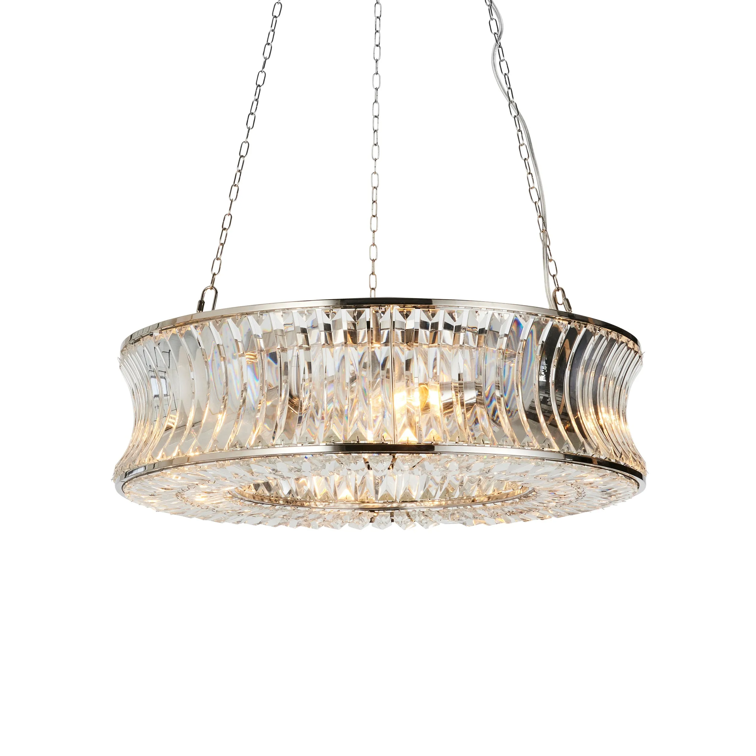 Amos Concave 6 Light Crystal Chandelier