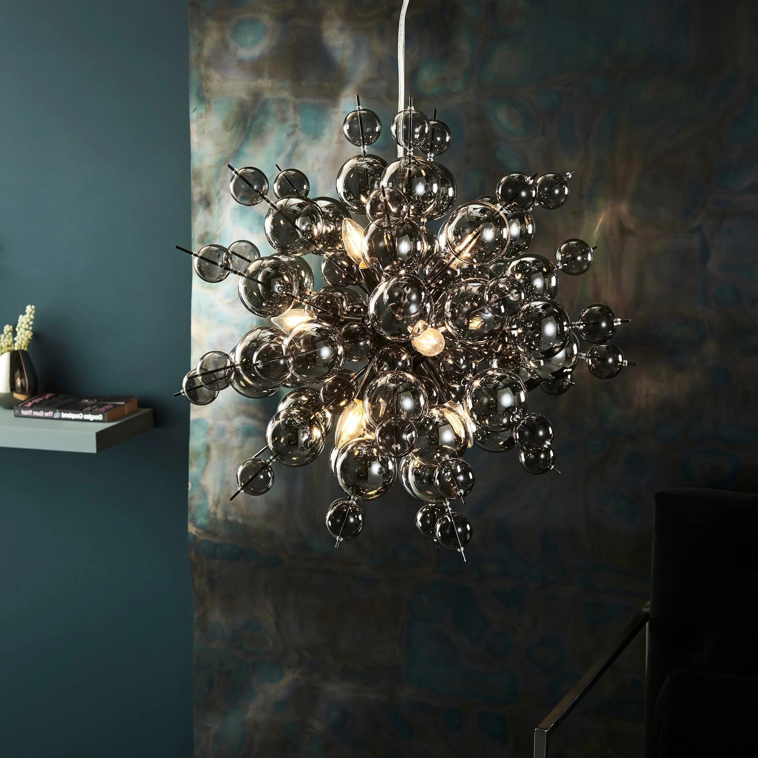 Amos Ossington Chandelier Smoke