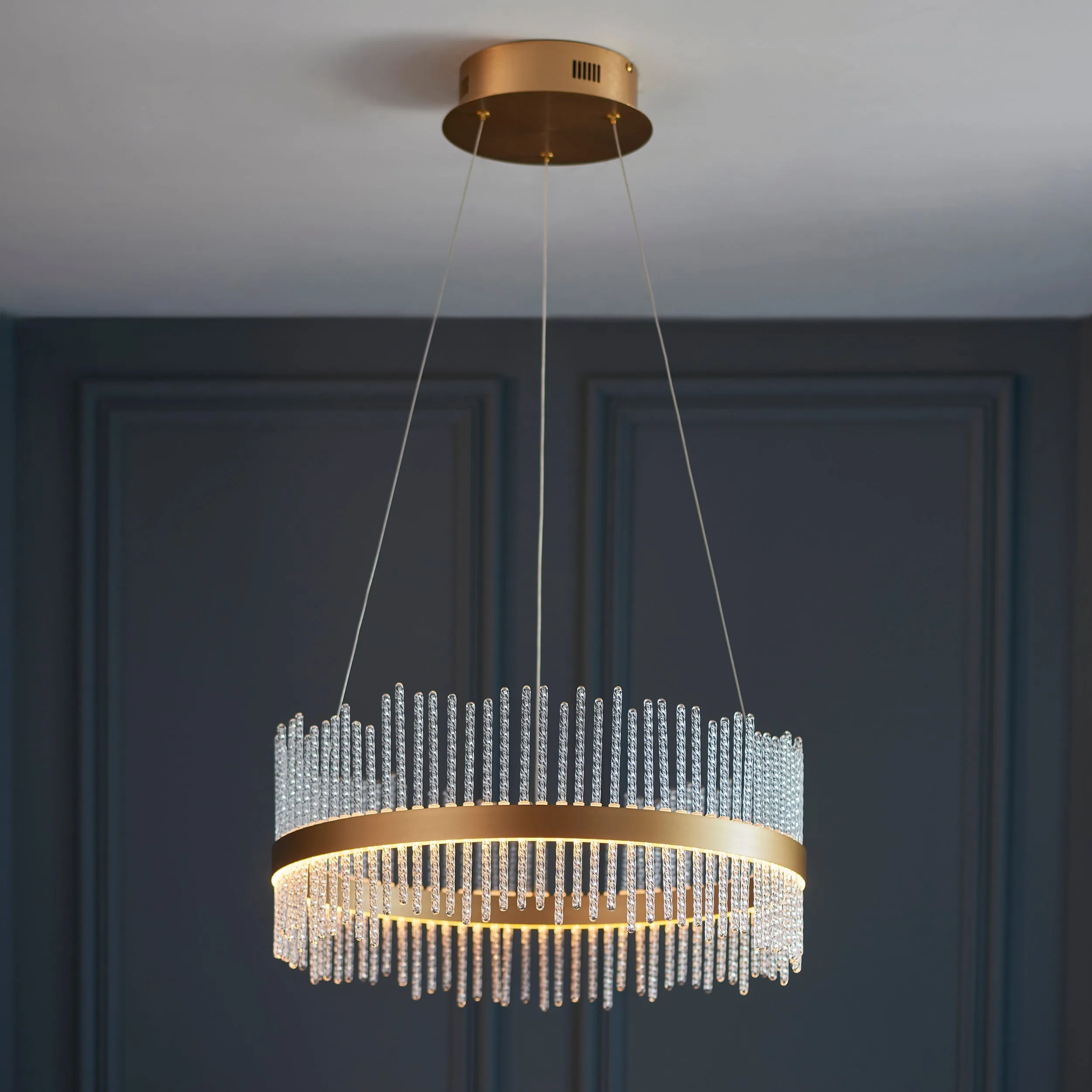 Amos Vanburgh Small Pendant Chandelier Brushed Gold