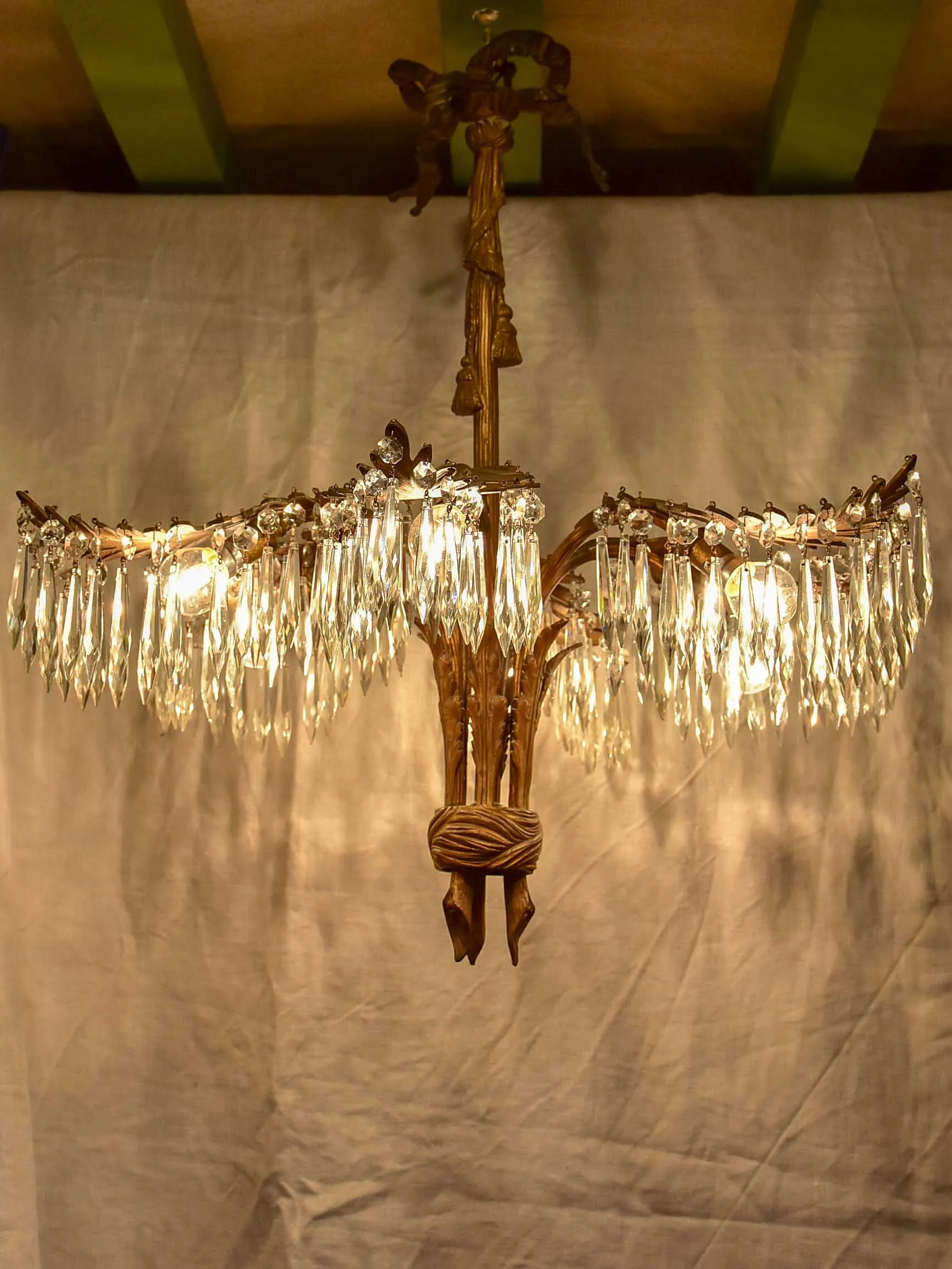 An antique palm chandelier - style Josef Hoffmann