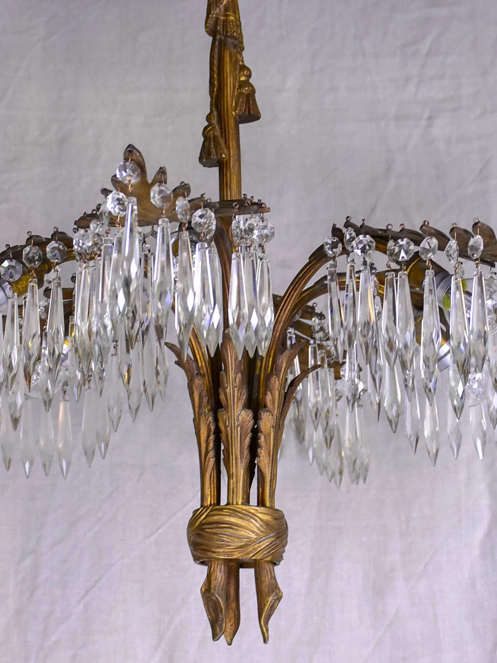 An antique palm chandelier - style Josef Hoffmann