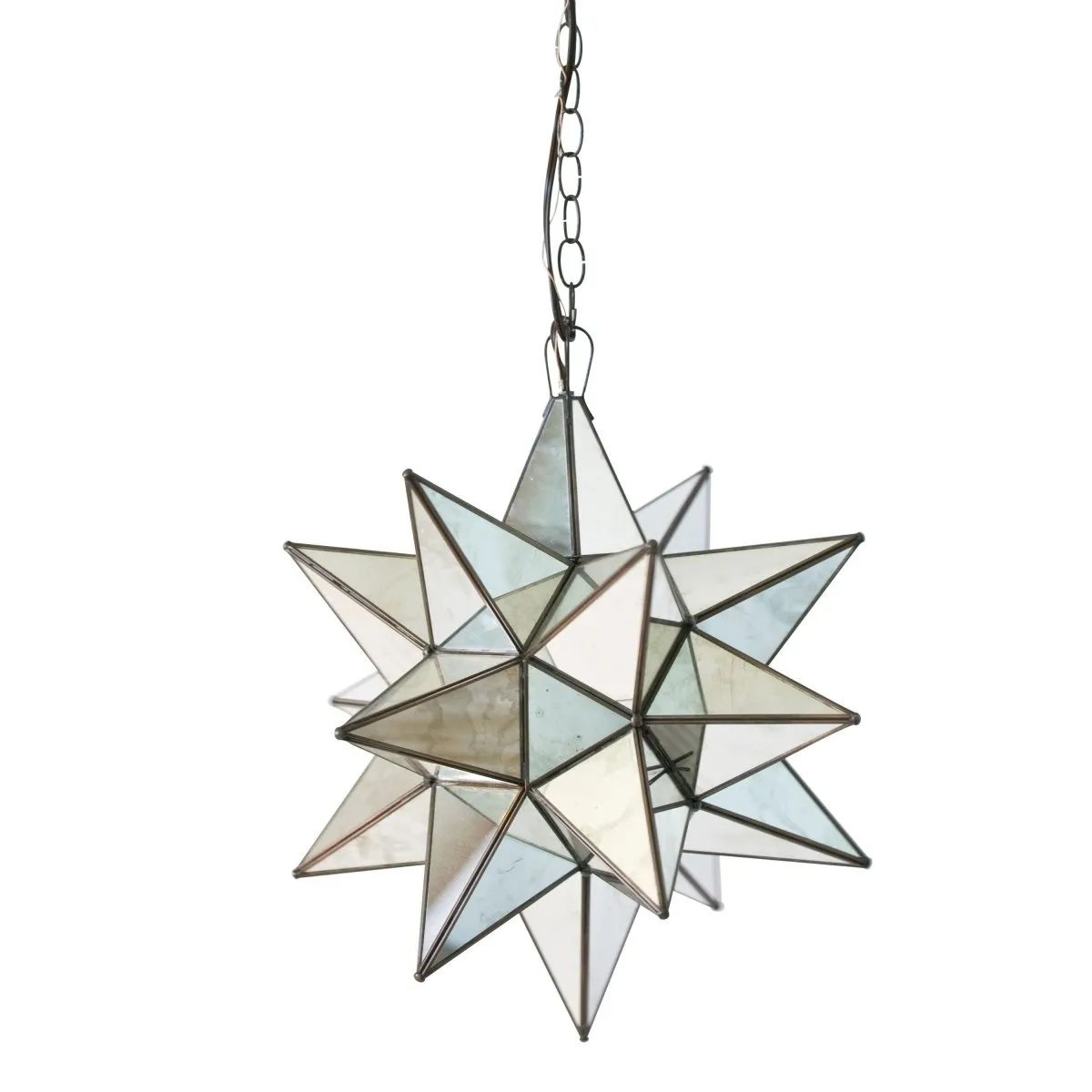 Antique Mirror Star Chandelier by Worlds Away