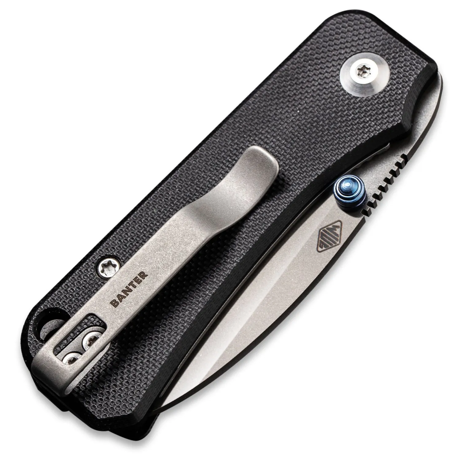 Baby Banter Pocket Knife - Black G10 - Gray Stonewash Nitro V