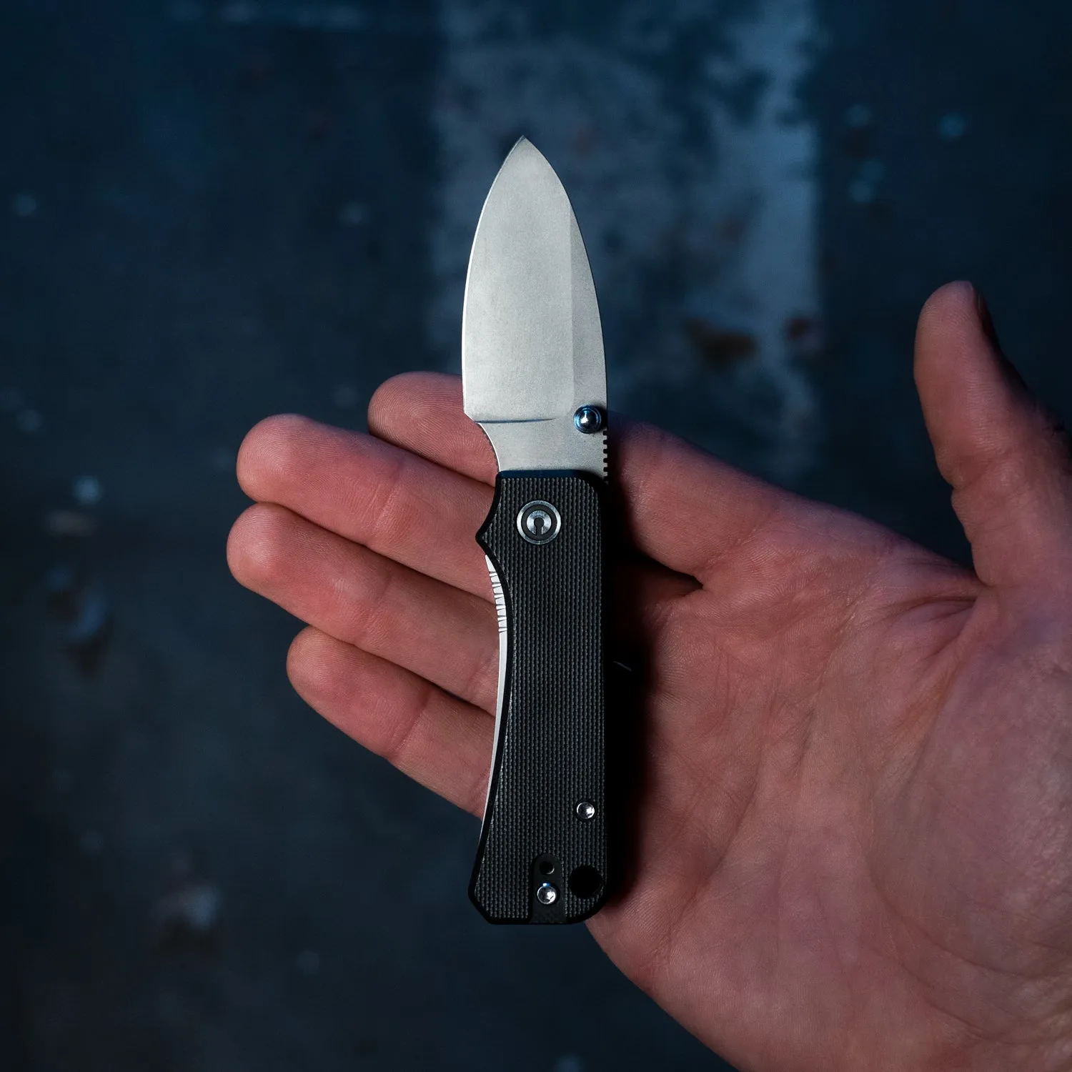 Baby Banter Pocket Knife - Black G10 - Gray Stonewash Nitro V