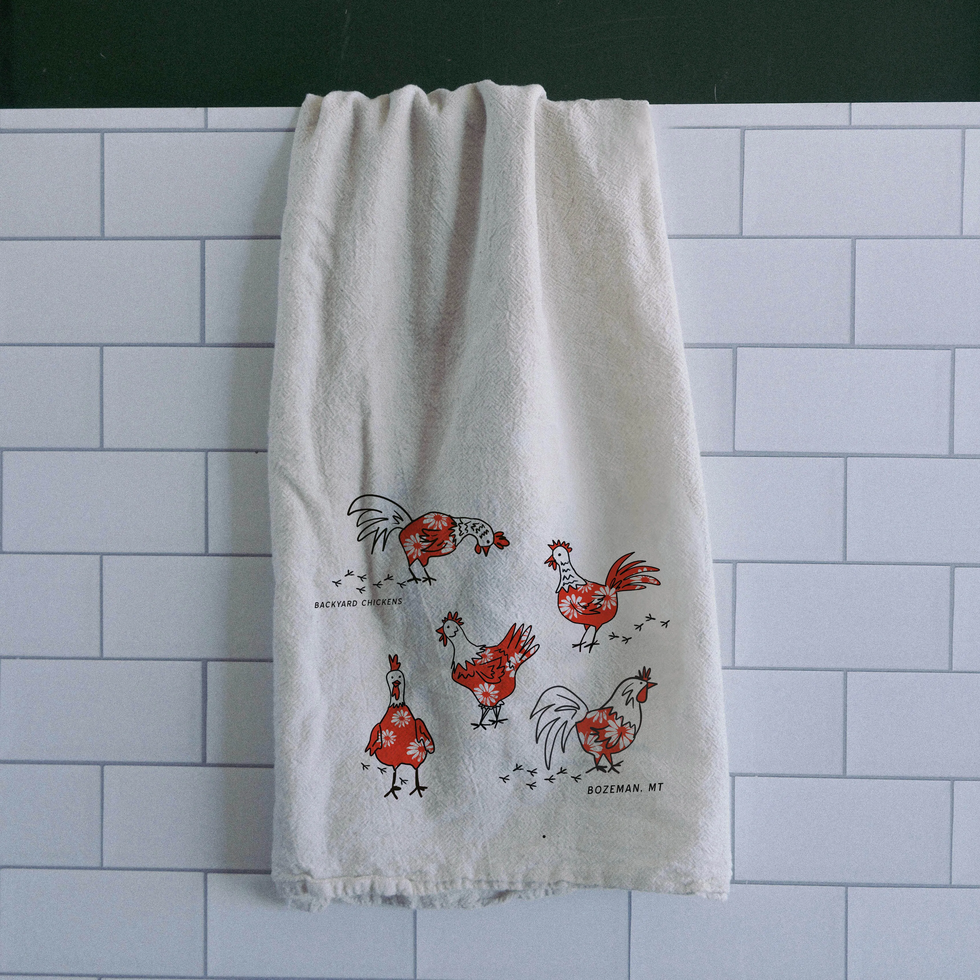 Backyard Chickens Dish Towel