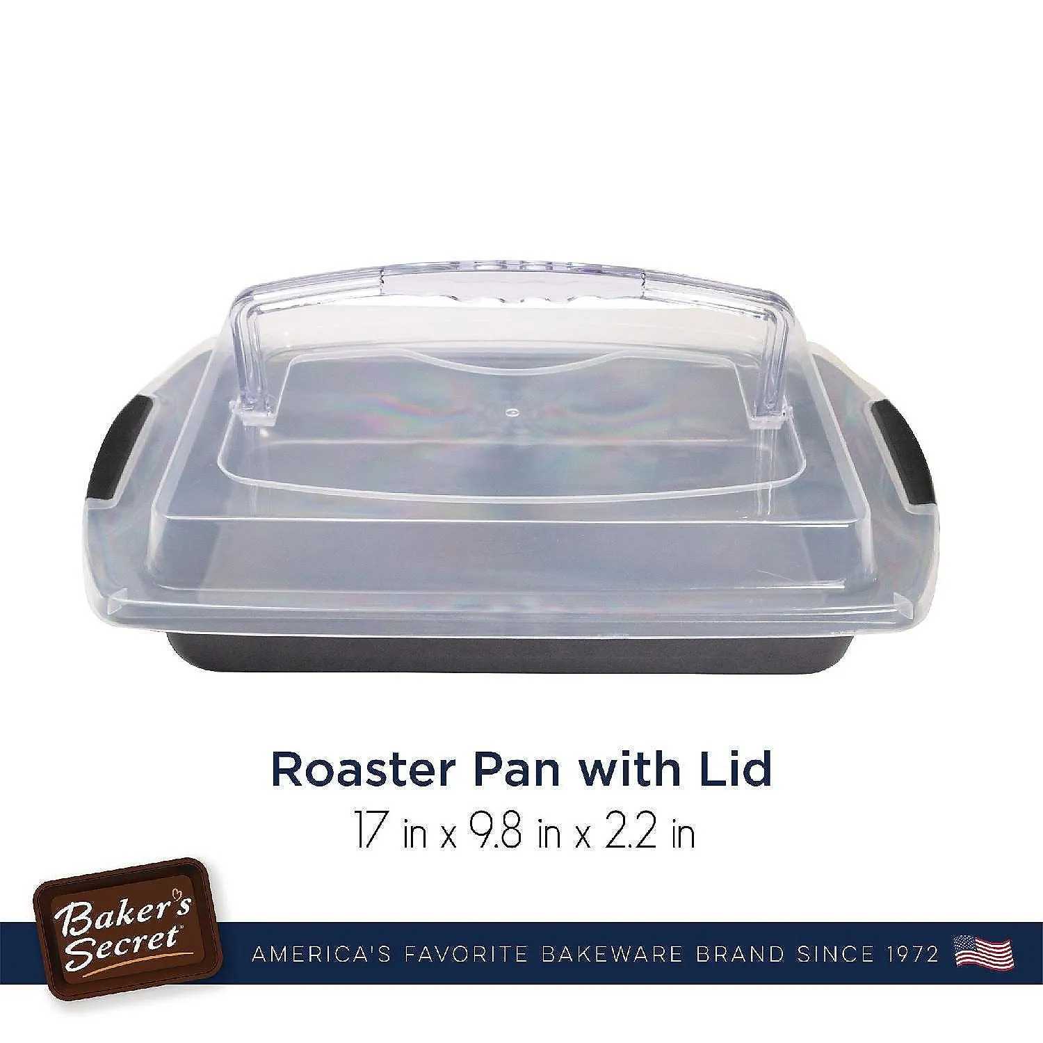 Baker's Secret Nonstick Roaster Pan with Serving Lid