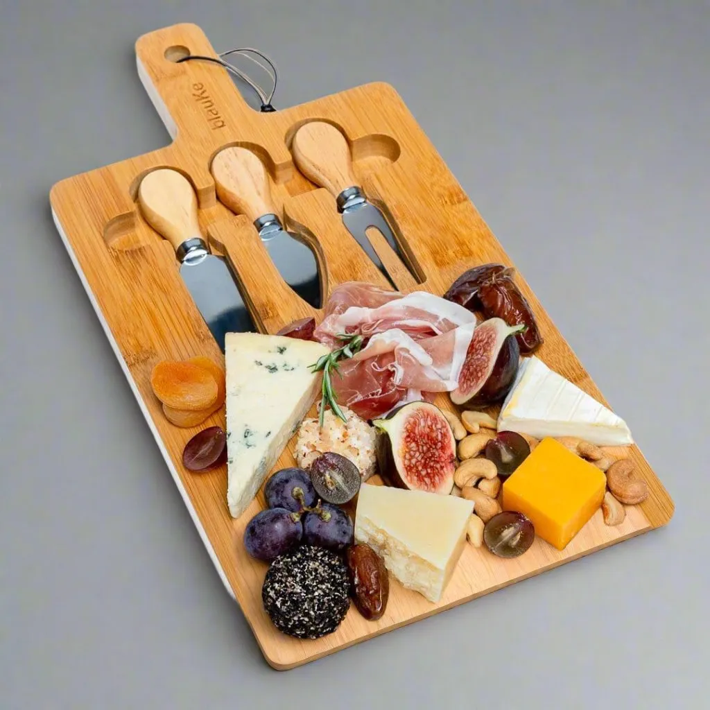 Bamboo Cheese Board and Knife Set: A Stylish Culinary Companion