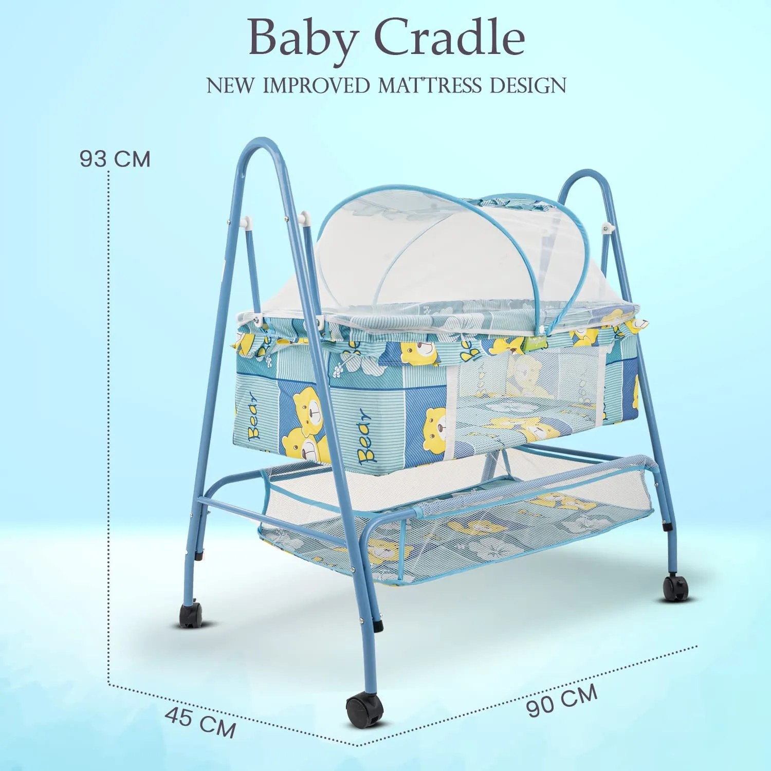 BAYBEE Arise Baby Swing Cradle for Baby with Mosquito Net, Palna Jhula for Baby