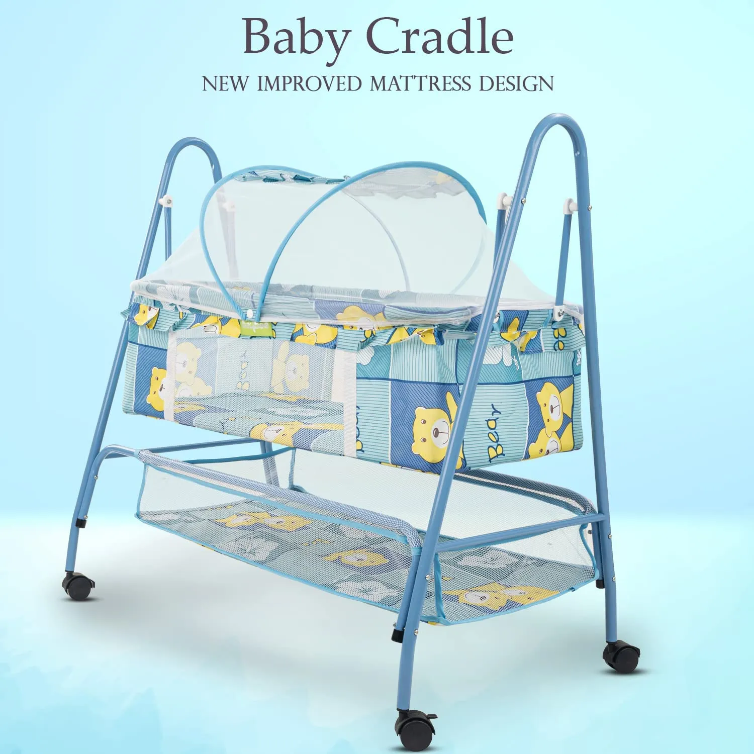 BAYBEE Arise Baby Swing Cradle for Baby with Mosquito Net, Palna Jhula for Baby