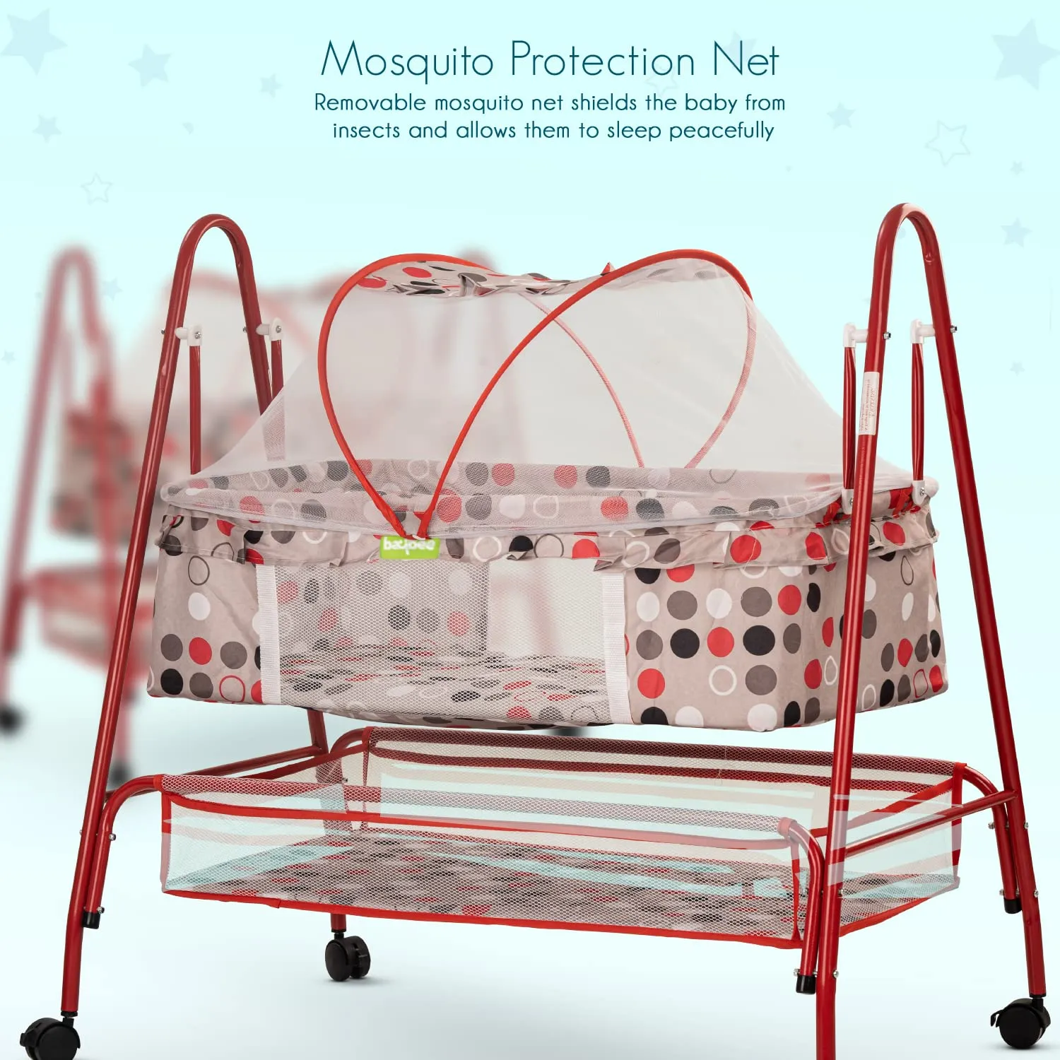 BAYBEE Arise Baby Swing Cradle for Baby with Mosquito Net, Palna Jhula for Baby