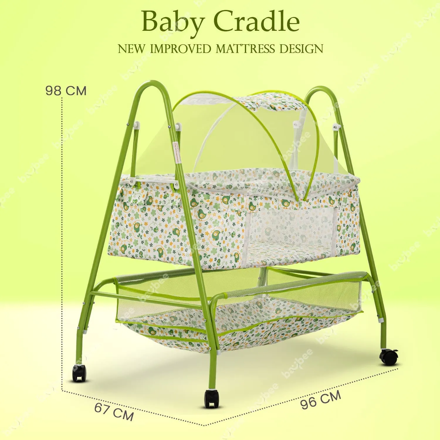 BAYBEE Arise Baby Swing Cradle for Baby with Mosquito Net, Palna Jhula for Baby