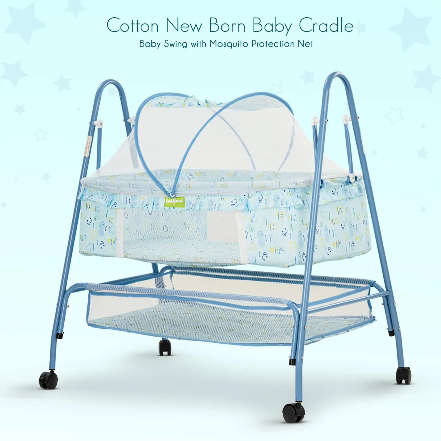 BAYBEE Arise Baby Swing Cradle for Baby with Mosquito Net, Palna Jhula for Baby