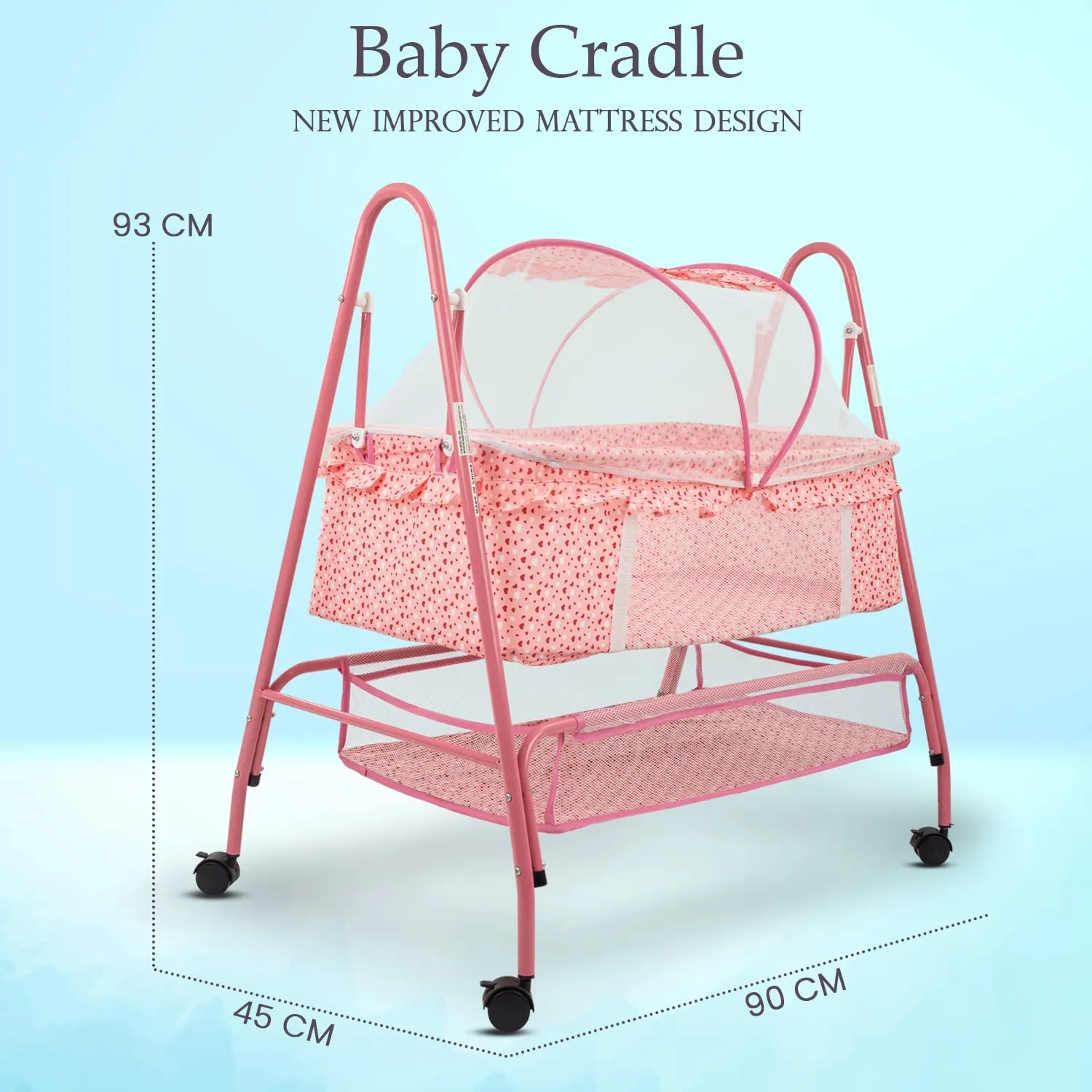 BAYBEE Arise Baby Swing Cradle for Baby with Mosquito Net, Palna Jhula for Baby