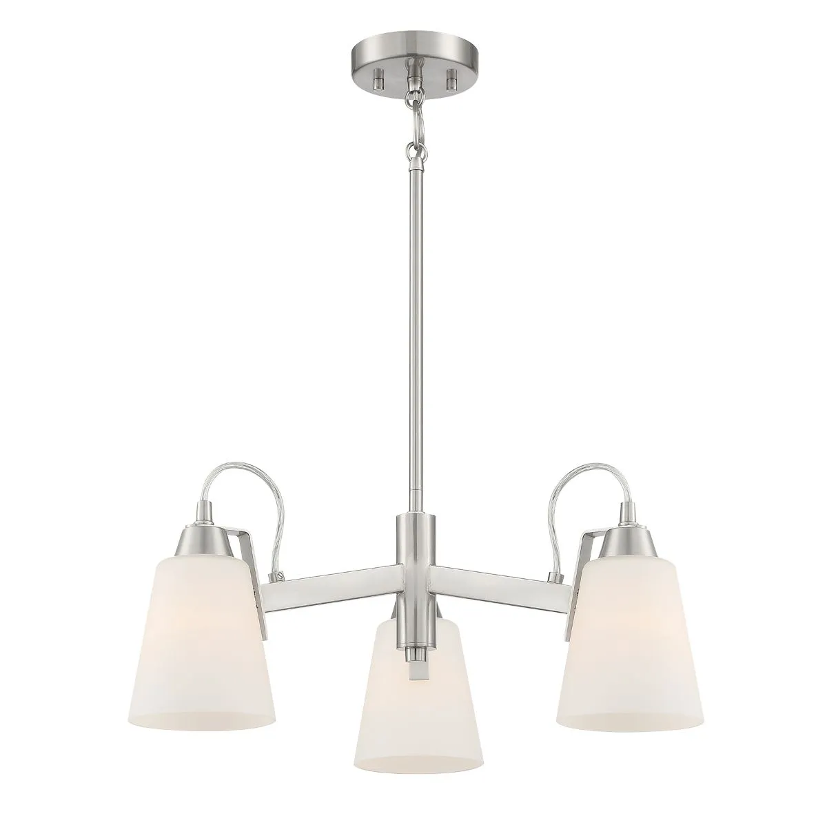 Beckonridge 22 in. 3 Lights Chandelier Brushed Nickel finish