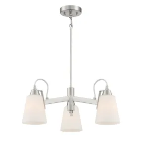 Beckonridge 22 in. 3 Lights Chandelier Brushed Nickel finish